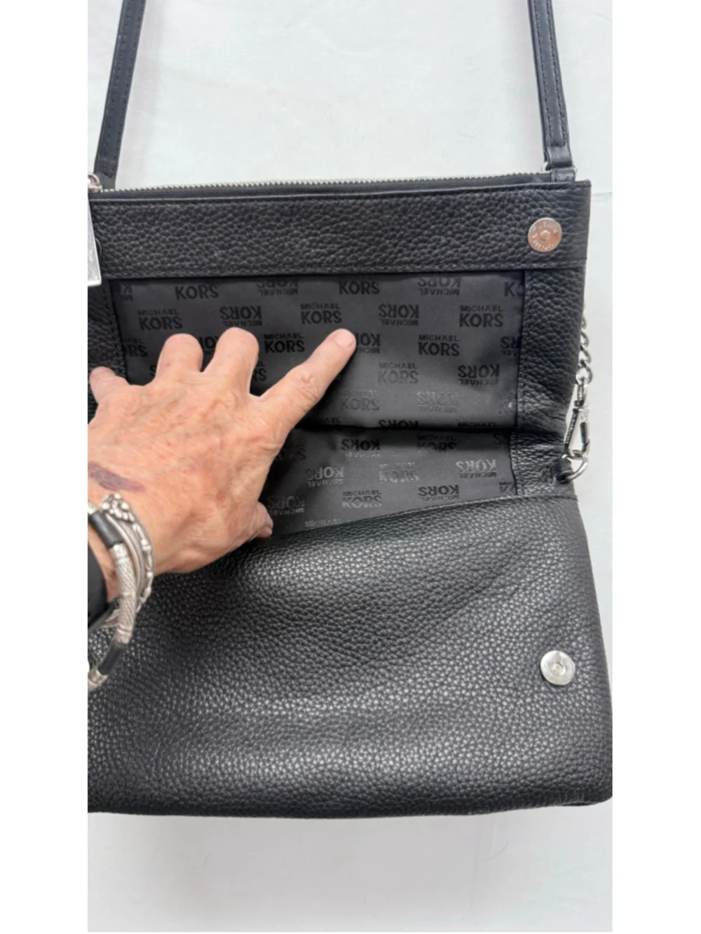 Women's Michael Kors Crossbody Bag One Size Black Grey